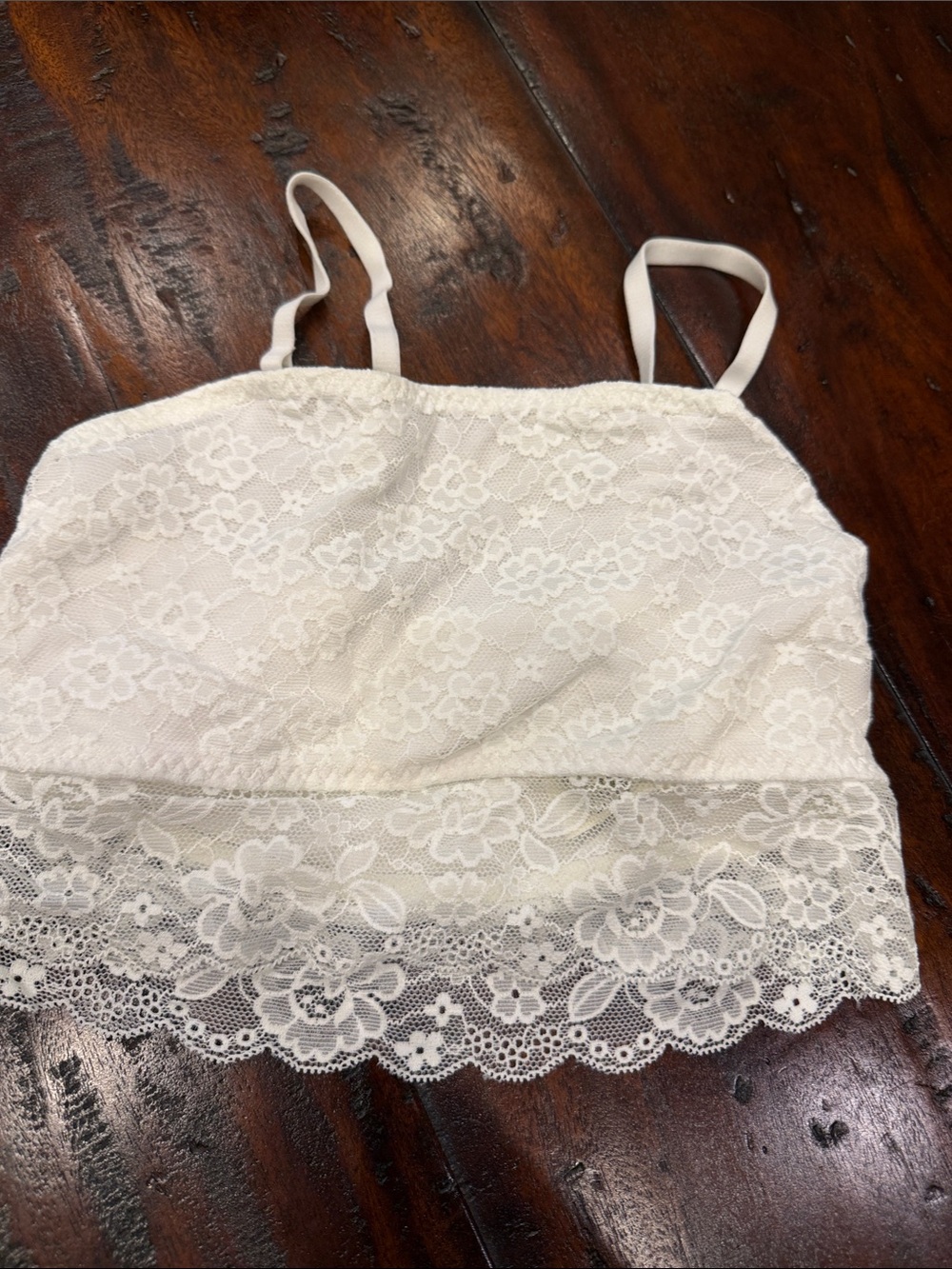 abercrombie kids White Lace bralette